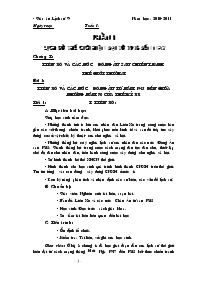 Giáo án lớp 9 môn Lịch sử - Phần I: Lịch sử thế giới hiện đại từ 1945 đến nay (Tiếp theo)