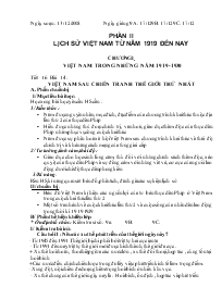 Giáo án lớp 9 môn Lịch sử - Tiết 16 - Bài 14: Việt Nam sau chiến tranh thế giới thứ nhất