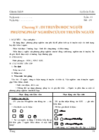 Giáo án lớp 9 môn Sinh học - Chương V: Di truyền học người phương pháp nghiên cứu di truyền người