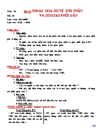 Giáo án lớp 9 môn Sinh học - Tuần 20 năm 2009