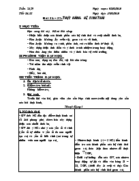 Giáo án lớp 9 môn Sinh học - Tuần 28, 29 - Ti