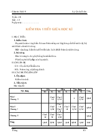 Giáo án lớp 9 môn Sinh học - Tuần 28 - Tiết 53 - Kiểm tra 1 tiết giữa học kì