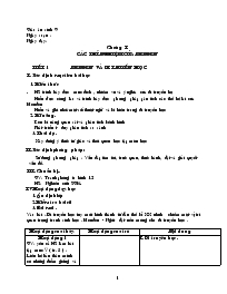 Giáo án Lớp 9 môn Sinh học - Chương I: Các th