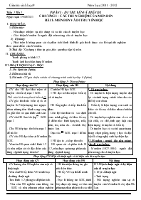 Giáo án Lớp 9 môn Sinh học - Phần I - Di truy