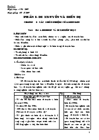 Giáo án Lớp 9 môn Sinh học - Phần I - Di truy