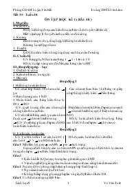 Giáo án lớp 9 môn Sinh học - Tiết 35 – Tuần 18: Ôn tập học kì I ( bài 40 )