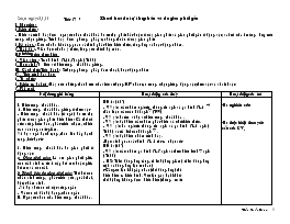 Giáo án lớp 9 môn Sinh học - Tiết 37 : Thoái 