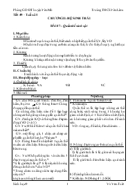 Giáo án lớp 9 môn Sinh học - Tiết 49 - Tuần 25 - Bài 47 : Quần thể sinh vật - Vũ Văn Tuất