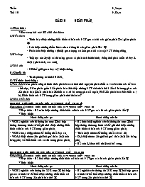 Giáo án Lớp 9 môn Sinh học - Tiết thứ 10 - Bài 10: Giảm phân