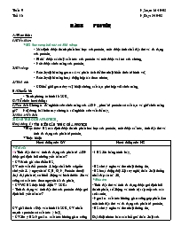 Giáo án Lớp 9 môn Sinh học - Tiết thứ 18 - Tu