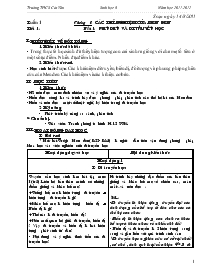 Giáo án Lớp 9 môn Sinh học - Trường THCS Cát 