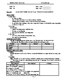 Giáo án lớp 9 môn Sinh học - Trường THCS Tân 