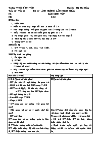 Giáo án lớp 9 môn Sinh học - Tuần thứ 23 - Ti