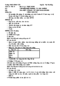 Giáo án lớp 9 môn Sinh học - Tuần thứ 24 - Ti