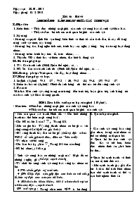 Giáo án lớp 9 môn Sinh học - Năm học 2010 - T