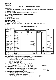 Giáo án lớp 9 môn Sinh học - Tiết 36: Kiểm tr