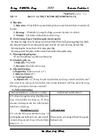 Giáo án lớp 9 môn Sinh học - Tiết 54 - Bài 51