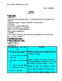 Giáo án lớp 9 môn Sinh học - Tiết 65: Bài tập - Nguyễn Thị Thoa - THCS Đồng Lý- Lý Nhân