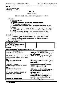 Giáo án Hóa học 9 - bài 11 đến bài 19 - Trường trung học cơ sở Phạm Văn Đồng