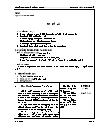 Giáo án môn Vật lý lớp 6 - Tiết 1 đến tiết 34 - Trường THCS Lê Hồng Phong