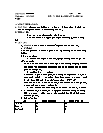 Giáo án Ngữ văn 8 - Tiết 71: Trả bài kiểm tra Tiếng Việt