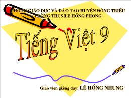 Bài giảng Ngữ Văn 9 - Tiết 98: Tiếng Việt: Cá