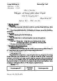 Bài soạn môn Ngữ văn khối 9 - Bài 5: Văn bản Chuyện cũ trong phủ chúa Trịnh (Tích Vũ trung tùy bút)