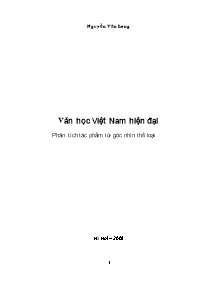 Ngữ văn 9 - Văn học Việt Nam hiện đại - Phân tích tác phẩm từ góc nhìn thể loại