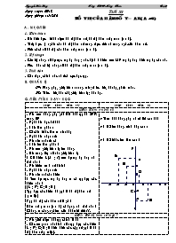 Giáo án Đại số lớp 7 - Tiết 33: Đồ thị của hàm số y = ax (a khác 0)