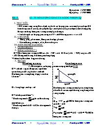 Giáo án Hình học lớp 9 - Năm học 2008 - 2009 - Tiết 5: Tỉ số lượng giác của góc nhọn (tiết 1)