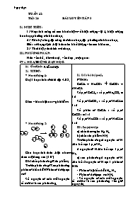 Giáo án Hóa học 8 - Tiết 24: Bài luyện tập 3