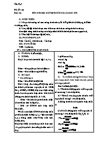Giáo án Hóa học 8 - Tiết 31: Tính theo công thức hoá học (tiếp)