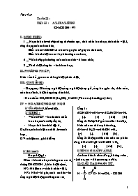 Giáo án Hóa học 9 - Tiết 55: Axit axêtic (CH3