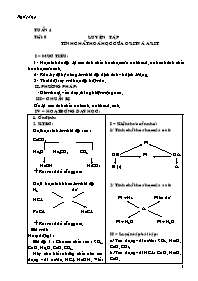 Giáo án Hóa học lớp 9 - Tiết 8: Luyện tập tính chất hoá học của oxit và axit