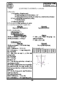 Giáo án môn Đại số 9 - Tuần 25 - Tiết 49: Đồ thị của hàm số y = ax2 (a ≠ 0)