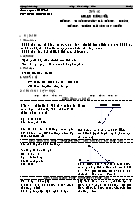 Giáo án môn Hình học 7 - Tiết 50: Quan hệ giữa đường vuông góc và đường xiên, đường xiên và hình chiếu