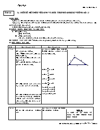 Giáo án môn Hình học khối 9 - THCS Lương Định Của - Tiết 11: Một số hệ thức về cạnh và góc trong tam giác vuông (tiết 1)