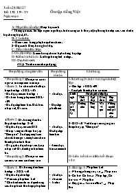 Giáo án môn Ngữ văn 9 - Tiết 138, 139: Ôn tập Tiếng Việt