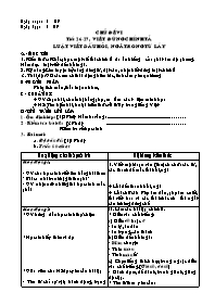 Giáo án Ngữ văn 8 - Chủ đề VI - Tiết 26, 27: 