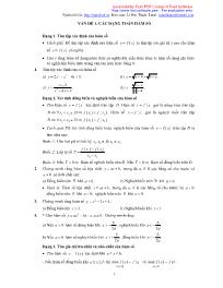 Hình học 9 - Các dạng toán hàm số