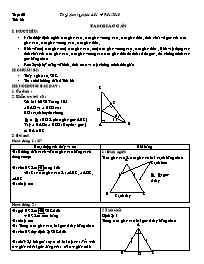 Thiết kế bài dạy môn học Hình học 9 - Học kì II - Tiết 36:  Tam giác cân