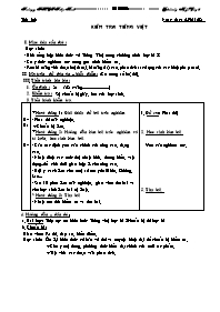 Giáo án môn học Ngữ văn 9 - Tiết số 62: Kiểm tra Tiếng Việt