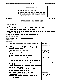 Giáo án môn học Ngữ văn 9 - Tiết số 65: Trả bài kiểm tra Tiếng Việt