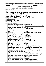 Giáo án môn học Ngữ văn lớp 9 - Tiết học 154: Tổng kết ngữ pháp (tt) hướng dẫn làm bài kiểm tra Tiếng Việt