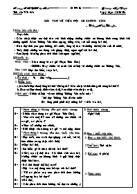 Giáo án môn học Ngữ văn lớp 9 - Tiết học 48: Bài thơ về tiểu đội xe không kính