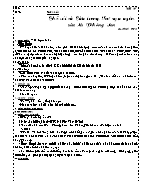 Giáo án môn Ngữ văn lớp 9 - Tiết 107: Chó sói và Cừu trong thơ ngụ ngôn của La Phông Ten
