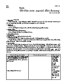 Giáo án môn Ngữ văn lớp 9 - Tiết 146: Văn bản Rô - Bin - xơn ngoài đảo hoang