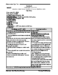 Giáo án môn học Ngữ văn 9 - Tiết 107: Chó sói và cưu trong thơ ngụ ngôn của La phông - Ten (tiếp theo)