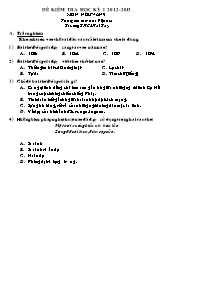 Đề kiểm tra học kỳ I - Năm 2012 - 2013 môn: Ngữ văn 9 - Truong THCS Hai Tay