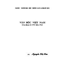 Giáo án môn học Ngữ văn khối 9 - Văn học Việt Nam giai đoạn từ 1955 đến 1964